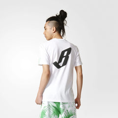 Pharrell Williams BBC Tee Palm Trees Mens White VIvid Green