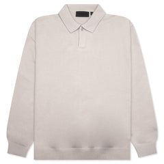 Essentials Knit Polo Silver Cloud