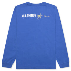 Feature x Wynn Logo Lock Up L S Tee Dazzling Blue