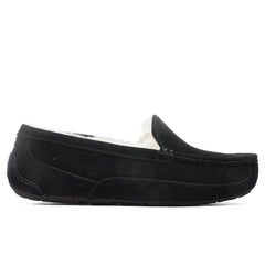 Kids Ascot Slipper Black Suede