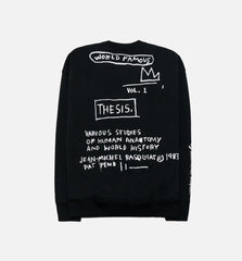 World Famous By Jean Michel Basquiat Fleece Crew Mens Crew Black