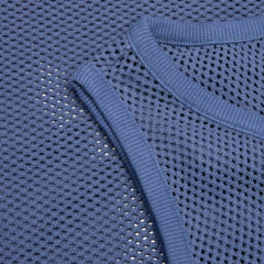 Cotton Big Mesh Tank Navy