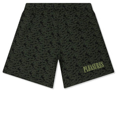 Leaf Jacquard Shorts Dark Olive