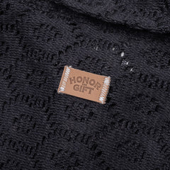Crochet Button Up Black