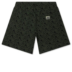 Leaf Jacquard Shorts Dark Olive