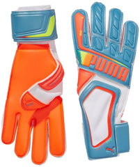 PUMA EvosSeed 32 Goalkeeper Gloves Blue Fluro Peach