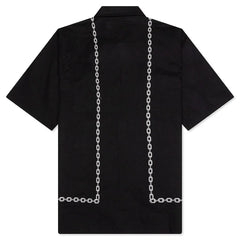 Chain Button Up Shirt Black