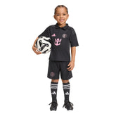adidas Inter Miami CF Away Youth Soccer Mini Kit 26 27 Black Pink