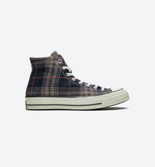Chuck 70 Plaid High Mens Shoe Navy Red