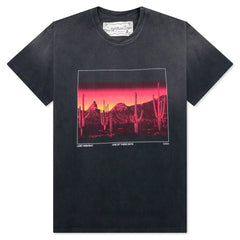 Burning Landscape Tee Washed Black
