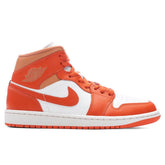 Womens Air Jordan 1 Mid Summit White Cosmic Clay Amber Brown