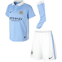 Nike Kids Manchester City Home Mini Kit 15 Blue White