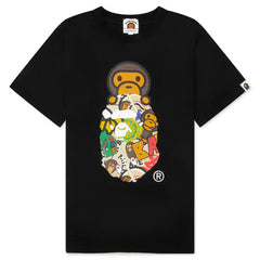 Kids BAPE Milo Assorted Milo on Ape Head Tee Black