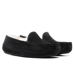 Kids Ascot Slipper Black Suede