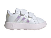 Tenis Adidas Grand Court 20 Blanco y Rosa para Niña