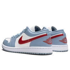 Womens Air Jordan 1 Low Sail Dune Red Blue Grey White
