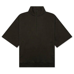 3 4 Half Zip Off Black