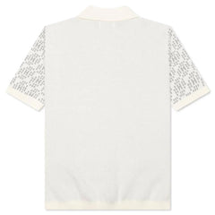 Knit H Pattern Polo Bone
