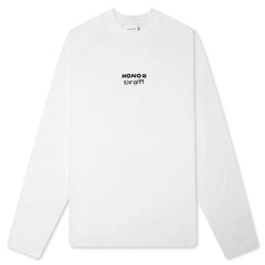 Running Shit L S Tee White