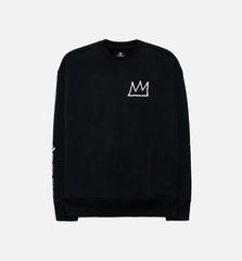 World Famous By Jean Michel Basquiat Fleece Crew Mens Crew Black