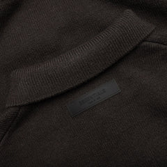 Kids Knit Polo Off Black