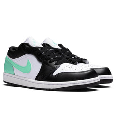 Air Jordan 1 Low White Black Green Glow