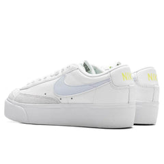 Womens Blazer Low Platform White Blue Tint Light Lemon Twist
