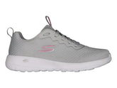 Tenis Skechers Go Walk Joy Gris y Rosa para Mujer