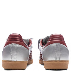 Womens Samba Long Tongue Silver Metallic Preloved Ruby Gum