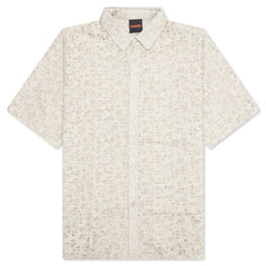 Lacy Button Down Tan