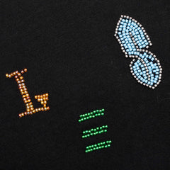 Slow Down Beaded Tee Black