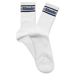 Speed Stripe Sock White Black Blue