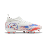 PUMA Future 8 Match FG AG Firm Multi Ground Kids Soccer Cleats White Black