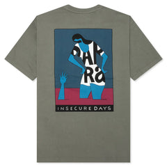 Insecure Days T Shirt Greyish Green