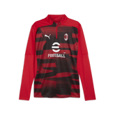 PUMA AC Milan Prematch 1 4 Zip Top Red Black