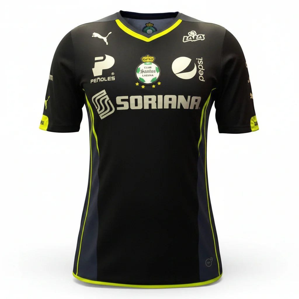 PUMA Santos Away Jersey 2014 Black Green