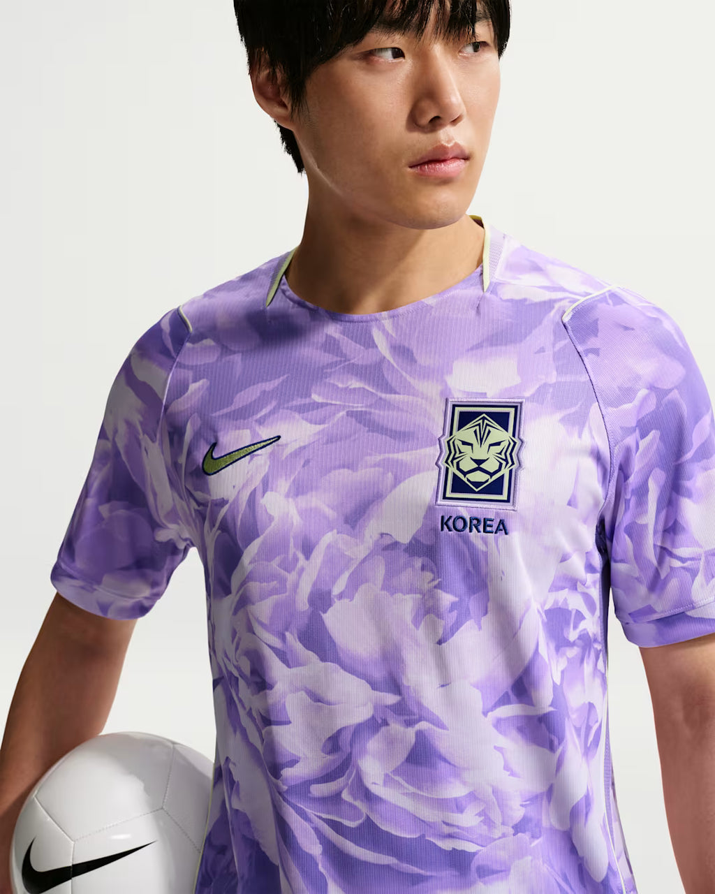 Nike Korea Away Mens Soccer Jersey 2026 Space Purple Amethyst Tint Global Blue Light Liquid Lime