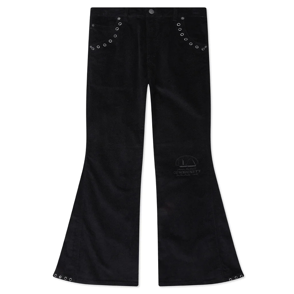 Brushed Bell Bottom Pant Black