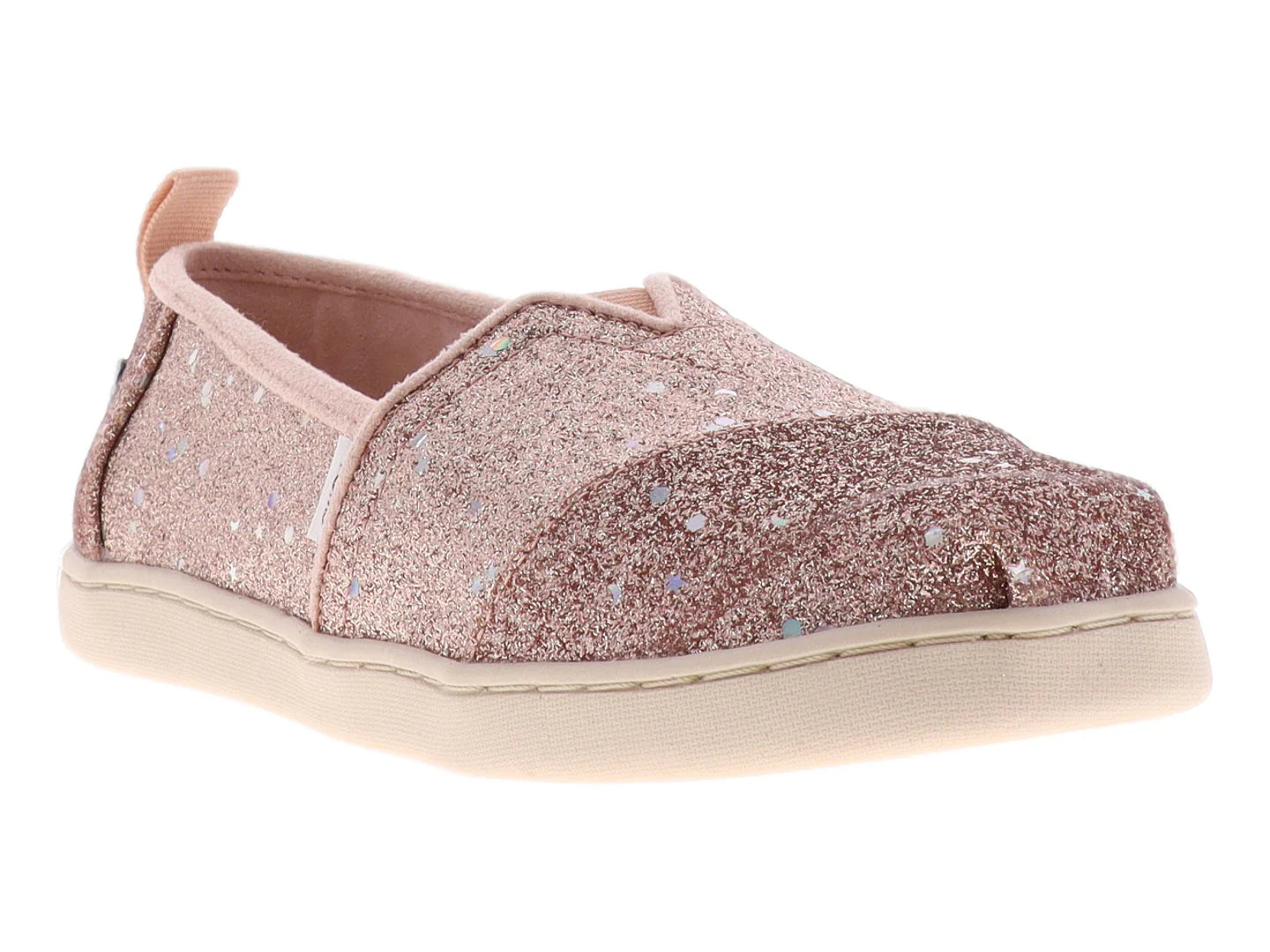 Alpargatas TOMS Glitter Rosa Oro para Niña