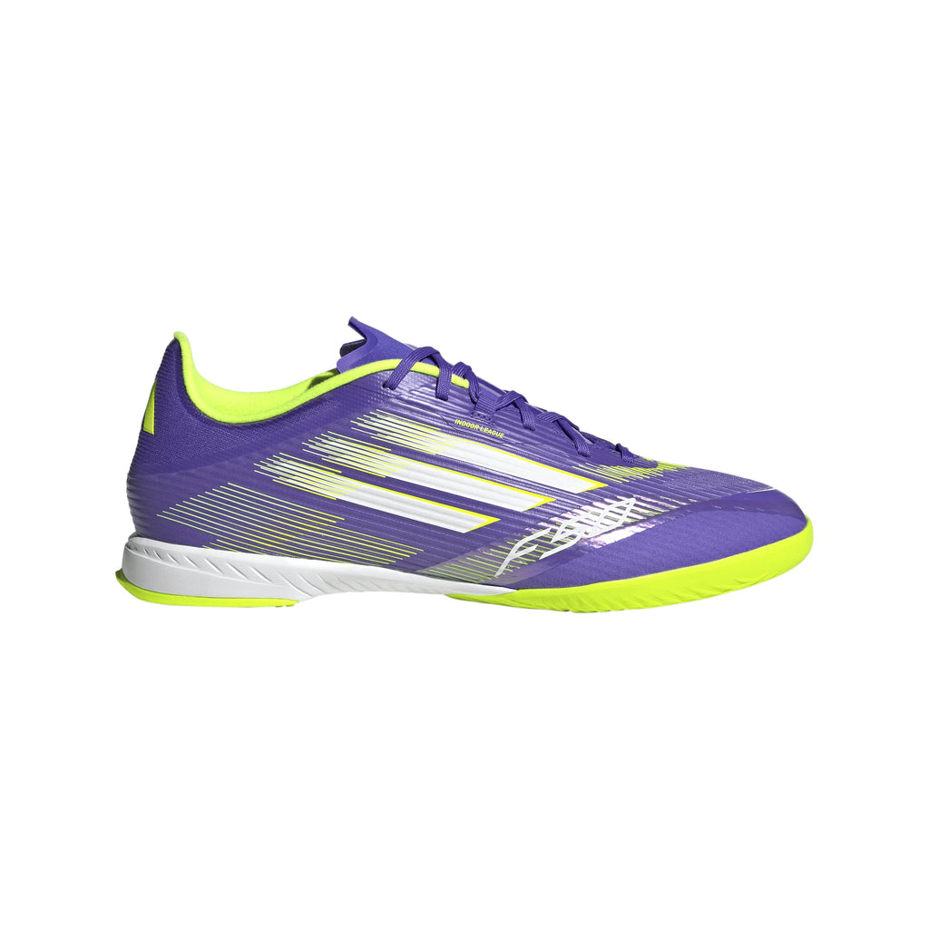 adidas F50 League Indoor Soccer Shoes Purple White Lemon