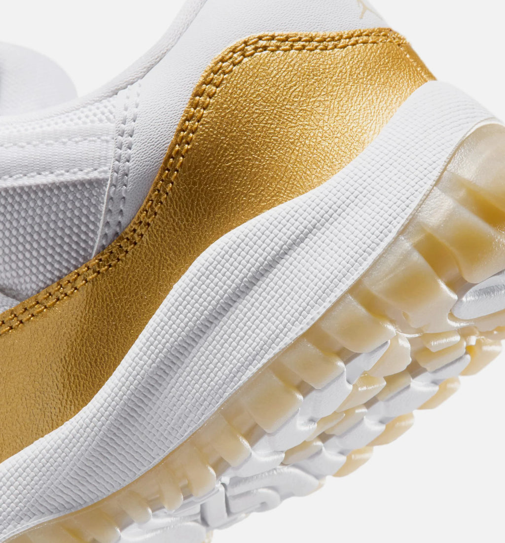 Air Jordan 11 Retro Low Mothers Day Preschool Lifestyle Shoe White Metallic Gold Team Gold Free Shipping