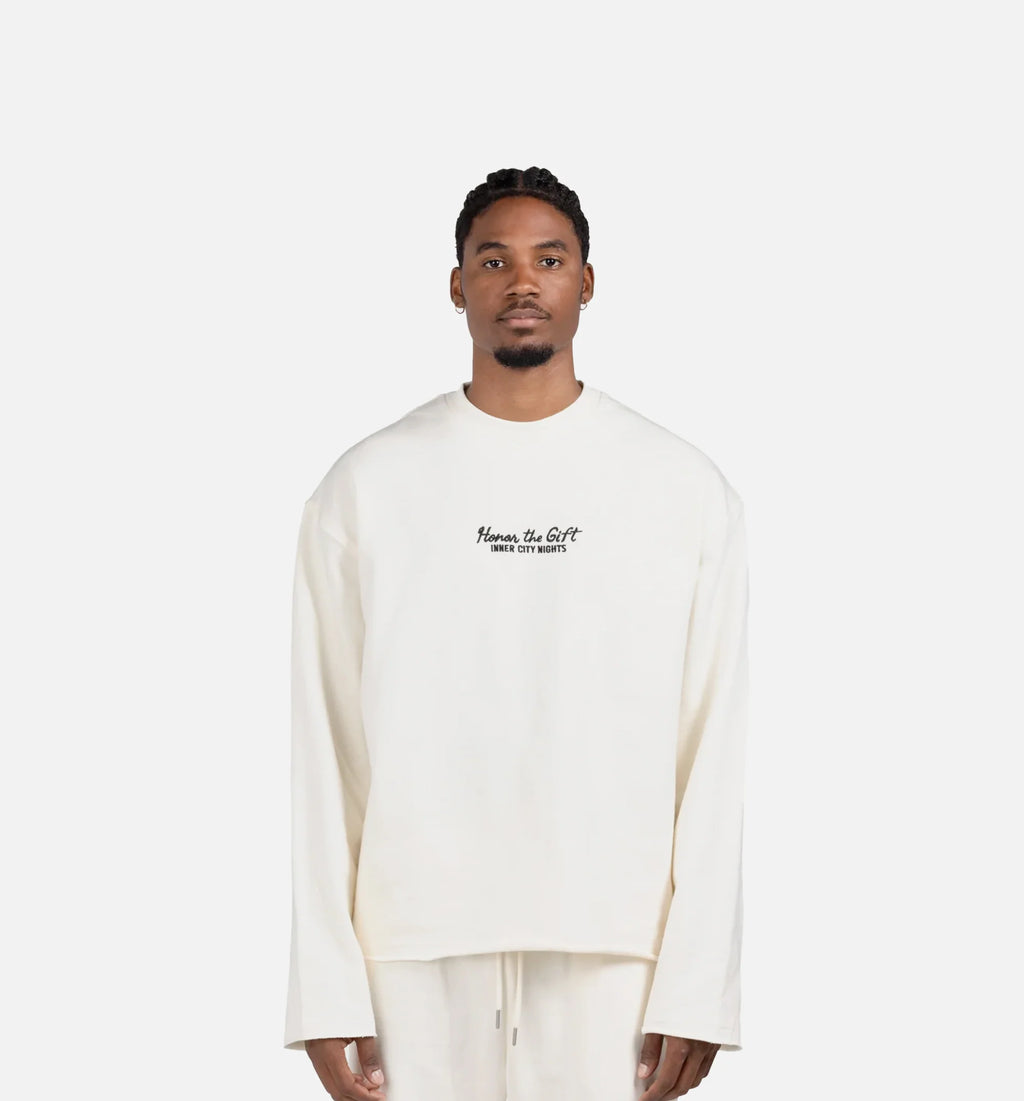1988 Drive In Mens Long Sleeve Shirt White