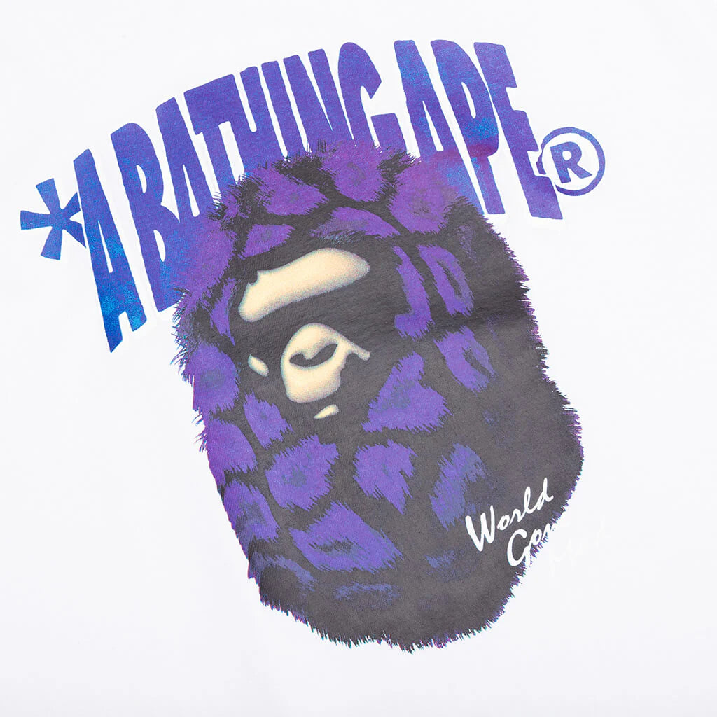 Fur Ape Head Tee White