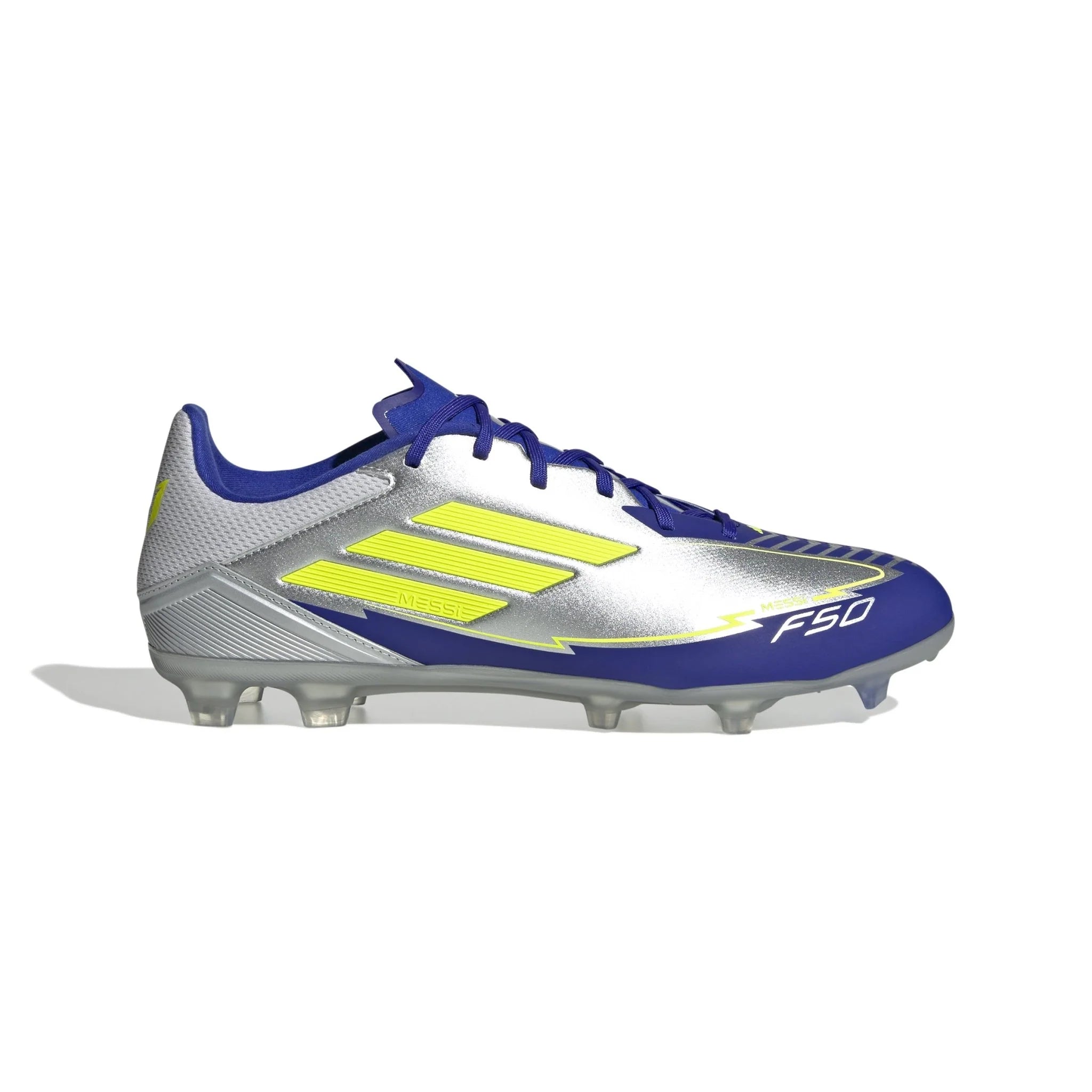 adidas F50 League Messi Firm Multi Ground Boots Silver Yellow