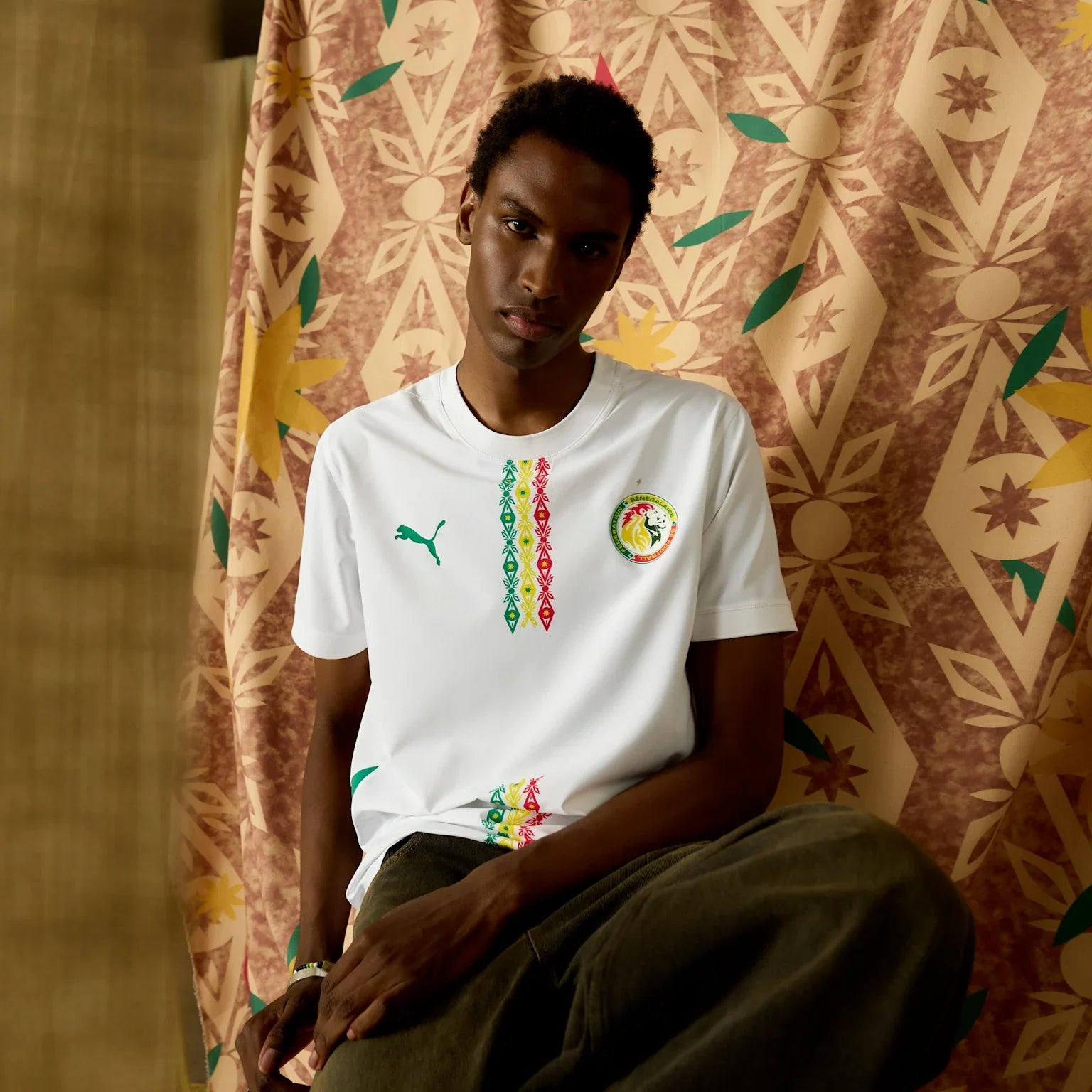 PUMA Mens Senegal Home Jersey 25 Replica White