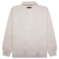 Essentials Knit Polo Silver Cloud
