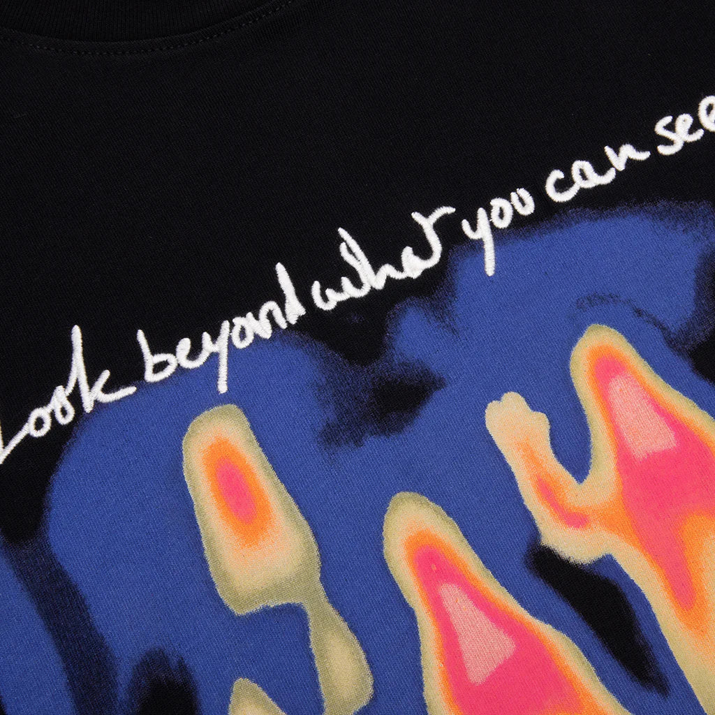 BB Vapors S S Knit Temperature Color Change Print Black