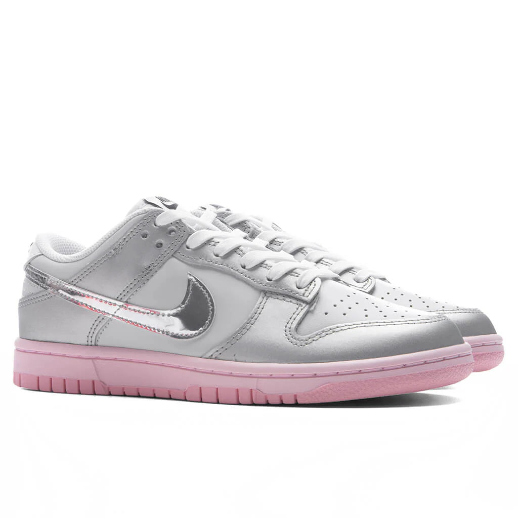 Womens Dunk Low LX Photon Dust Metallic Silver Pink Foam