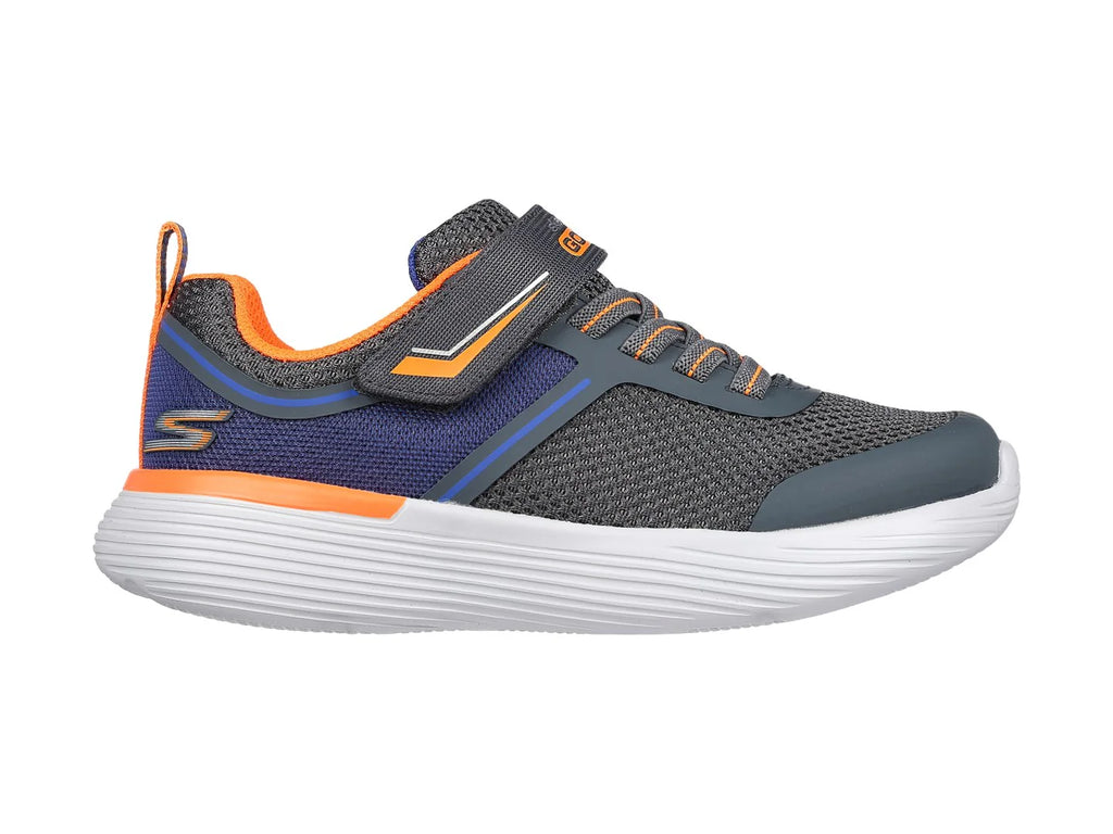 Tenis Skechers Go Run 400 V2 Gris y Naranja para Niño