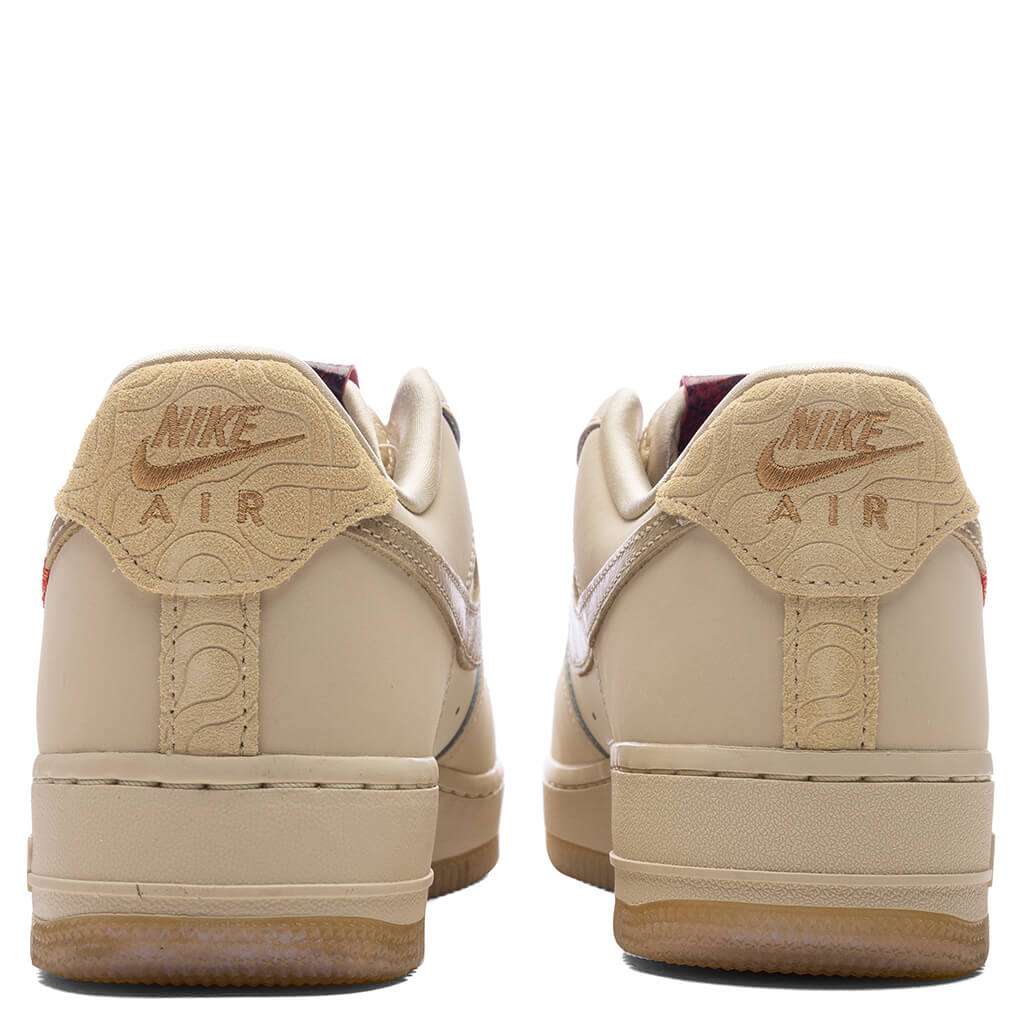 Womens Air Force 1 Year of The Snake Sail Team Gold Light Khaki Parachute Beige